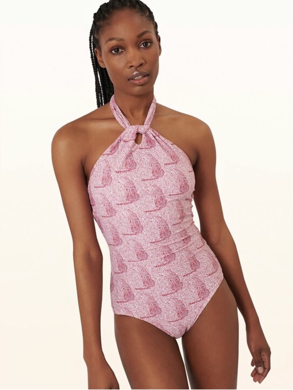 Pelso Tatra One Piece Swimsuit Burgundy Leopard Cat Print One Shoulder Women’s L